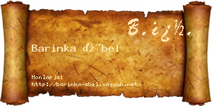 Barinka Ábel névjegykártya